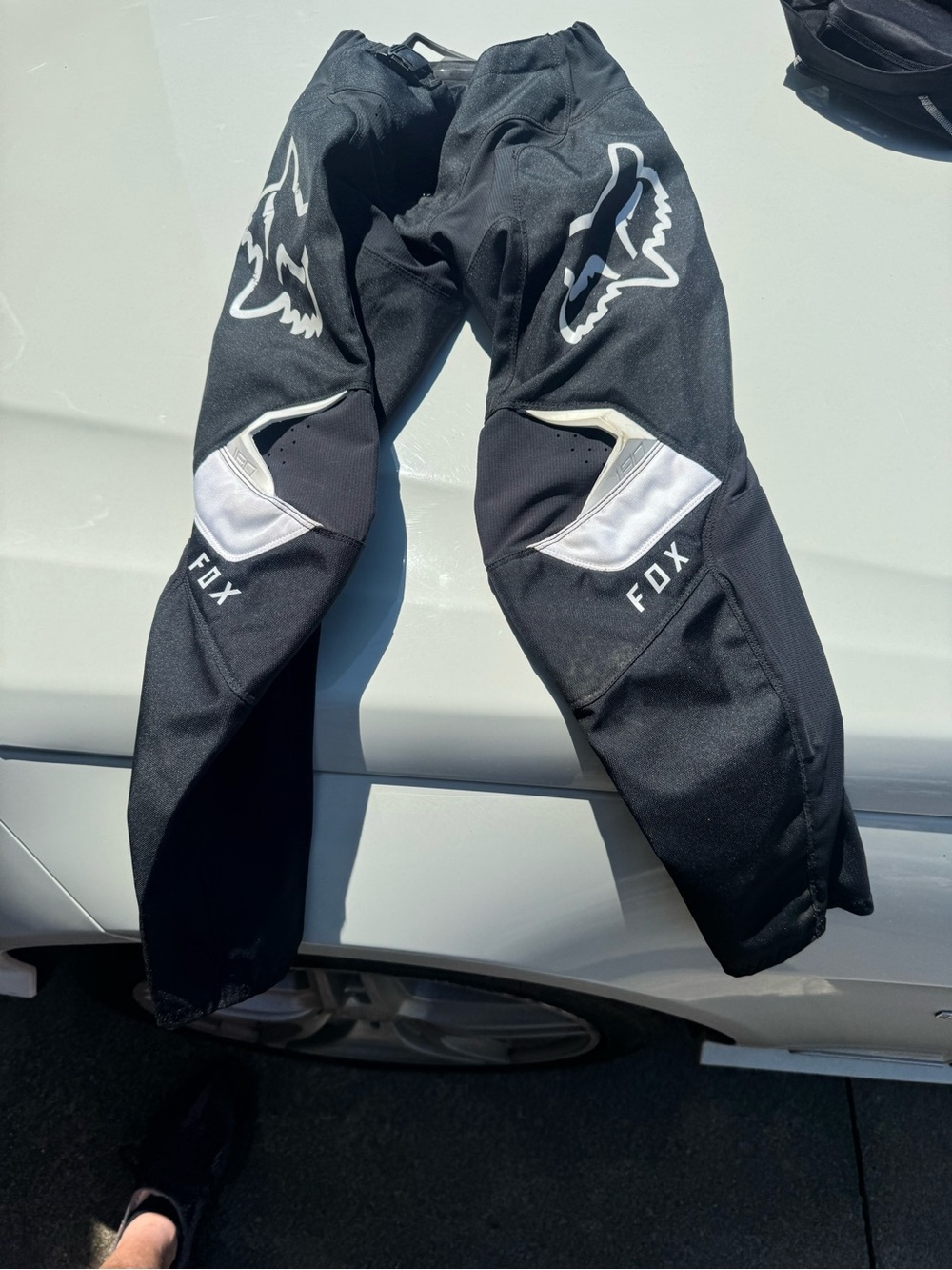 FOX MOTOCROSS youth adjustable waist with White Logo Accents
